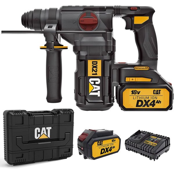 Cat DX 21 Tassellatore SDS-PLUS Brushless 18V + 2 Batterie 4 AH