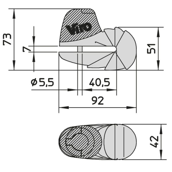 Viro 154 Blocca Disco Armandillo Asta Ø 5,5