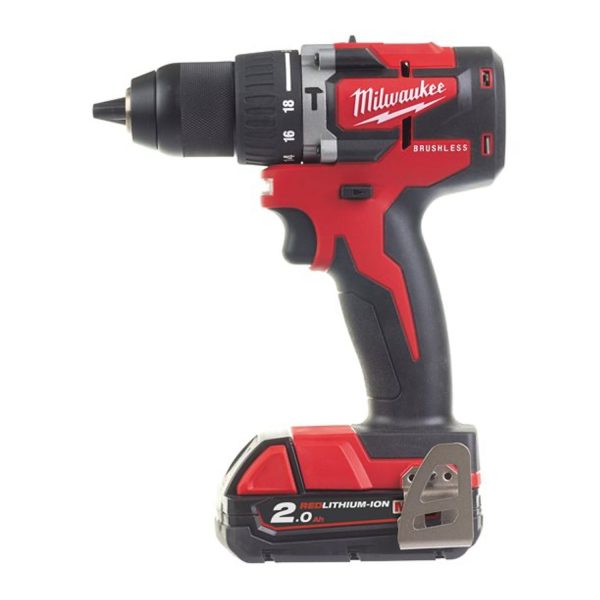 Milwaukee 4933472219 M18 CBLPD-203 Trapano a Percussione 18V + Caricabatterie + 3 Batterie 18V 2,0 AH