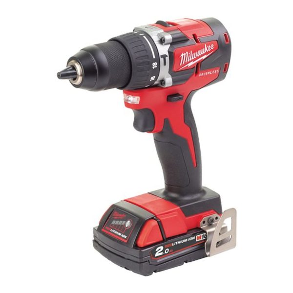 Milwaukee 4933472219 M18 CBLPD-203 Trapano a Percussione 18V + Caricabatterie + 3 Batterie 18V 2,0 AH