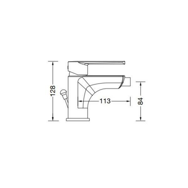 Monocomando Bidet serie Klint diritto Cromo Lucido