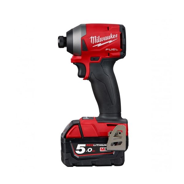 Milwaukee M18FPP2T2-502X Kit Trapano con Percussione M18FPD2 + Avvitatore ad impulsi 1/2″ M18FIW2F12 + 2 Batterie 18V 5,0 AH + Caricabatterie rapido