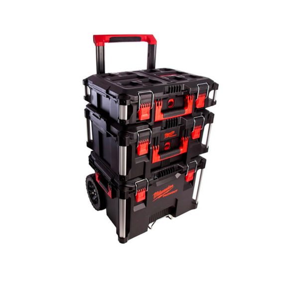 Milwaukee 493246244 Packout Set 3 pezzi – Trolley, cassetta porta utensili e cassetta porta attrezzi