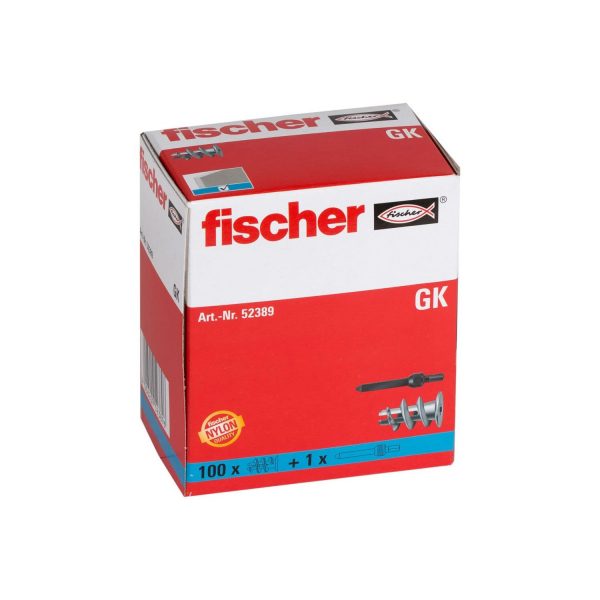 Fischer Tasselli 52389 Gk per Cartongesso Grigio 100 pezzi