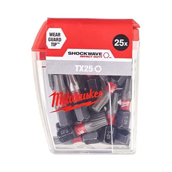 Milwaukee 4932430880 Set inserti Shockwave TX 25 mm 25 pz 25