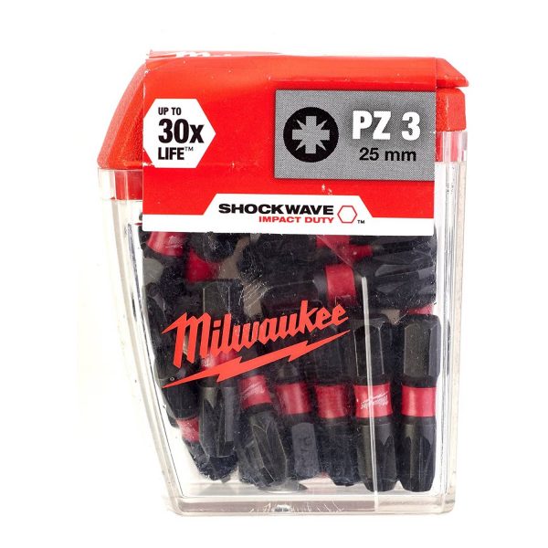 Milwaukee 4932430869 Set Inserti Shockwave PZ 3 mm 25 pz 25